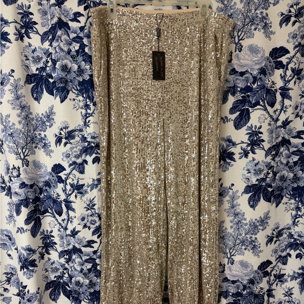 Cable & Gauge Sequin Top in Silver